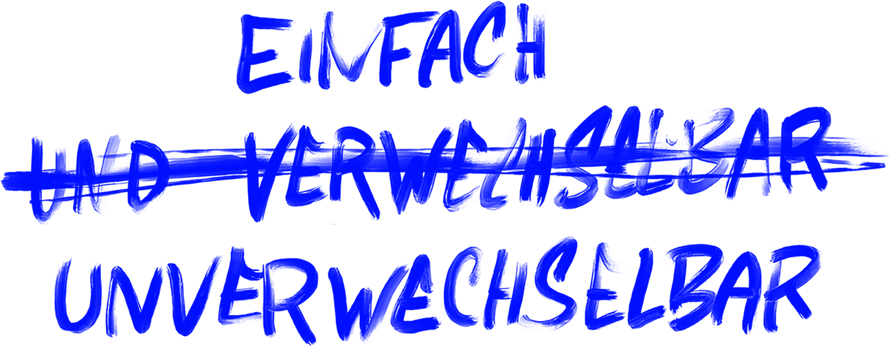 Schriftzug einfach unverwechselbar